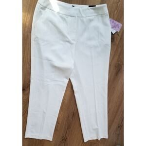 Investments "Park Ave" Career Business Winter White Straight Leg Pants Size 10S